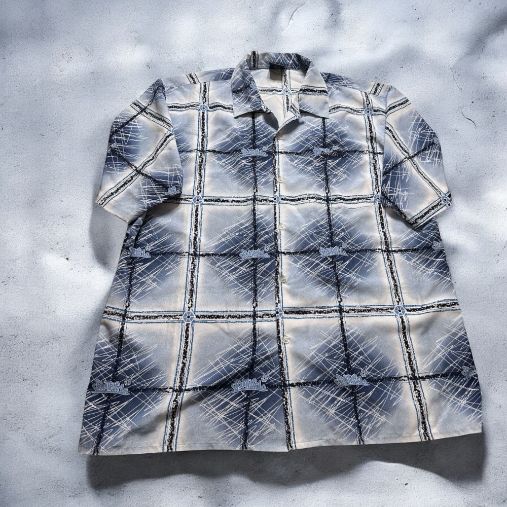 Vintage SouthPole Men's Size XL Button Up Shirt Y2K Short Sleeve Hip Hop